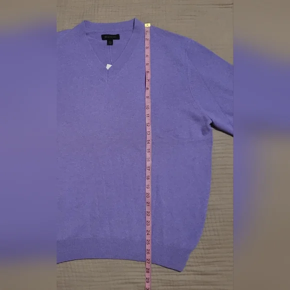 ​NWT John W. Nordstrom 100% Cashmere V-Neck Sweater - Lavender - Large